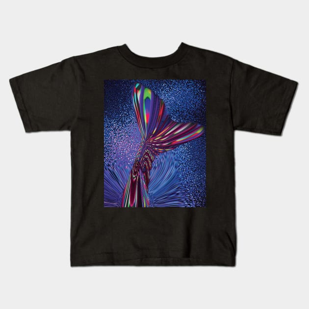 fish tail splash Kids T-Shirt by JosephMillerOne